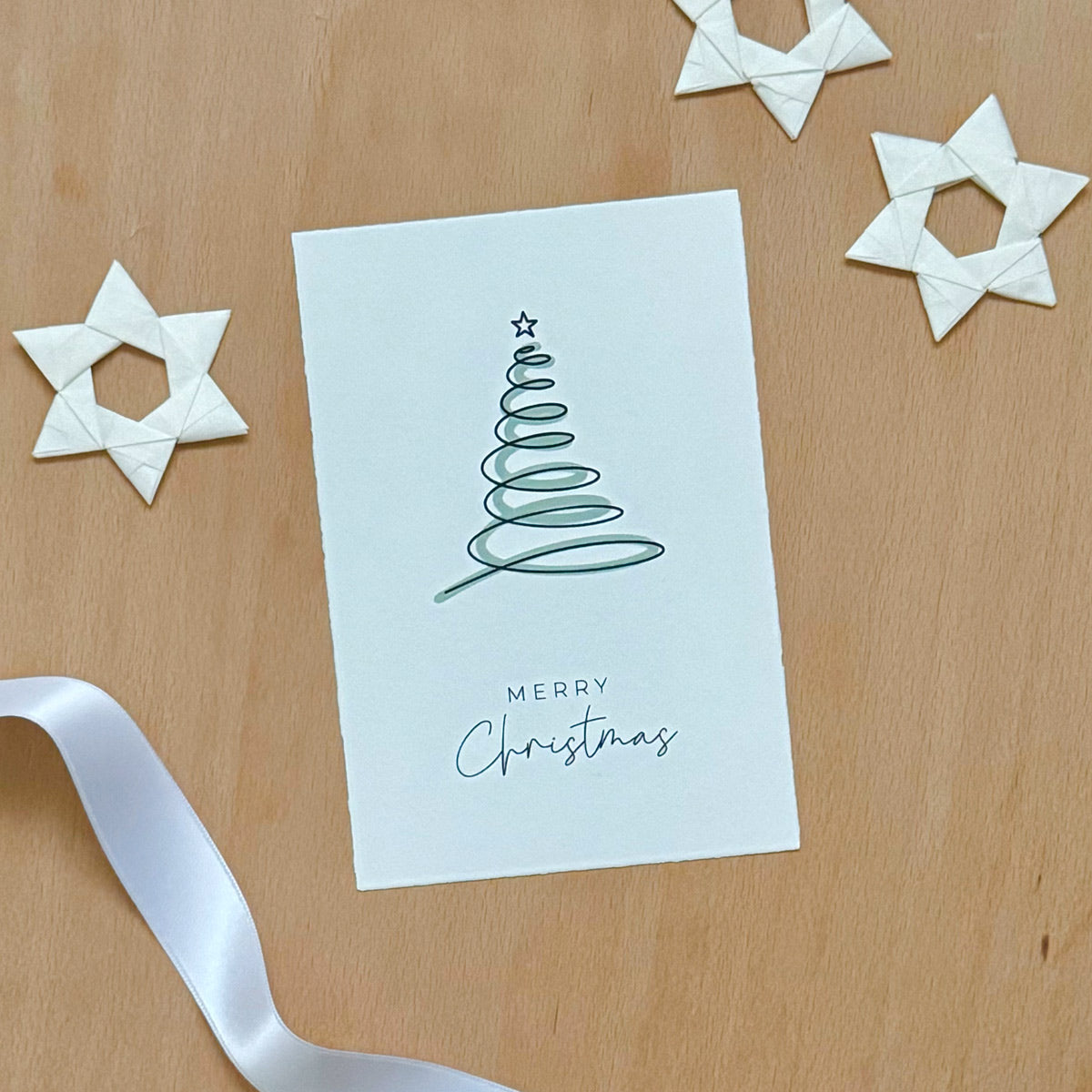 "Merry Christmas - Weihnachtsbaum" | Postkarte