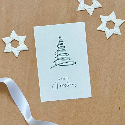 "Merry Christmas - Weihnachtsbaum" | Postkarte